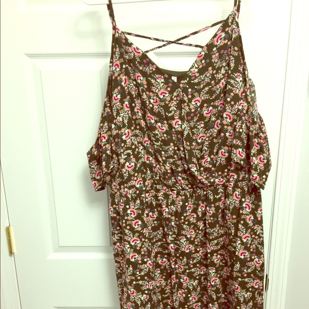 4X Xhiliration faux wrap dress